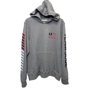 SoulCycle Mens Hoodie XL Gray Team Soul Graphic Flag Americana Streetwear